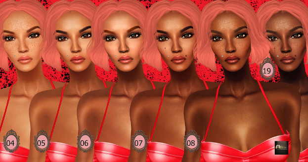 Eine animierte Abbildung von mehreren Frauen, die nebeneinander stehen und einander ähneln, mit flackernden Gesichtern, numeriert von 04 bis 08 und einer weiteren Zahl 19.