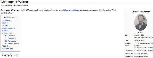 Ein Bild einer Person zusammen mit ihrer Biografie und zusätzlichem Text.