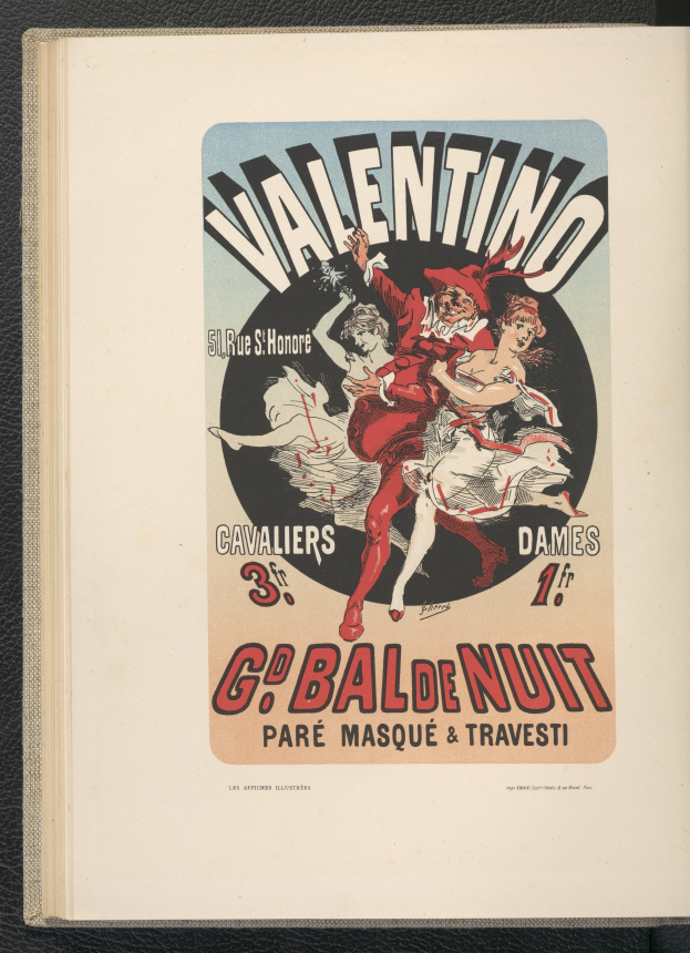 Ein Buch mit einem Valentinstag-Plakat auf dem Cover, das einen Mann in einem roten Anzug und eine Frau in einem pinken Kleid zeigt, die beide lächeln, mit der Schrift "Valentinstag" in fetter schwarzer Schrift auf einem hellrosa Hintergrund.