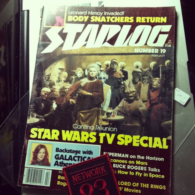 Ein Magazin-Cover mit dem Namen "Star Log" und Bildern mehrerer Personen.