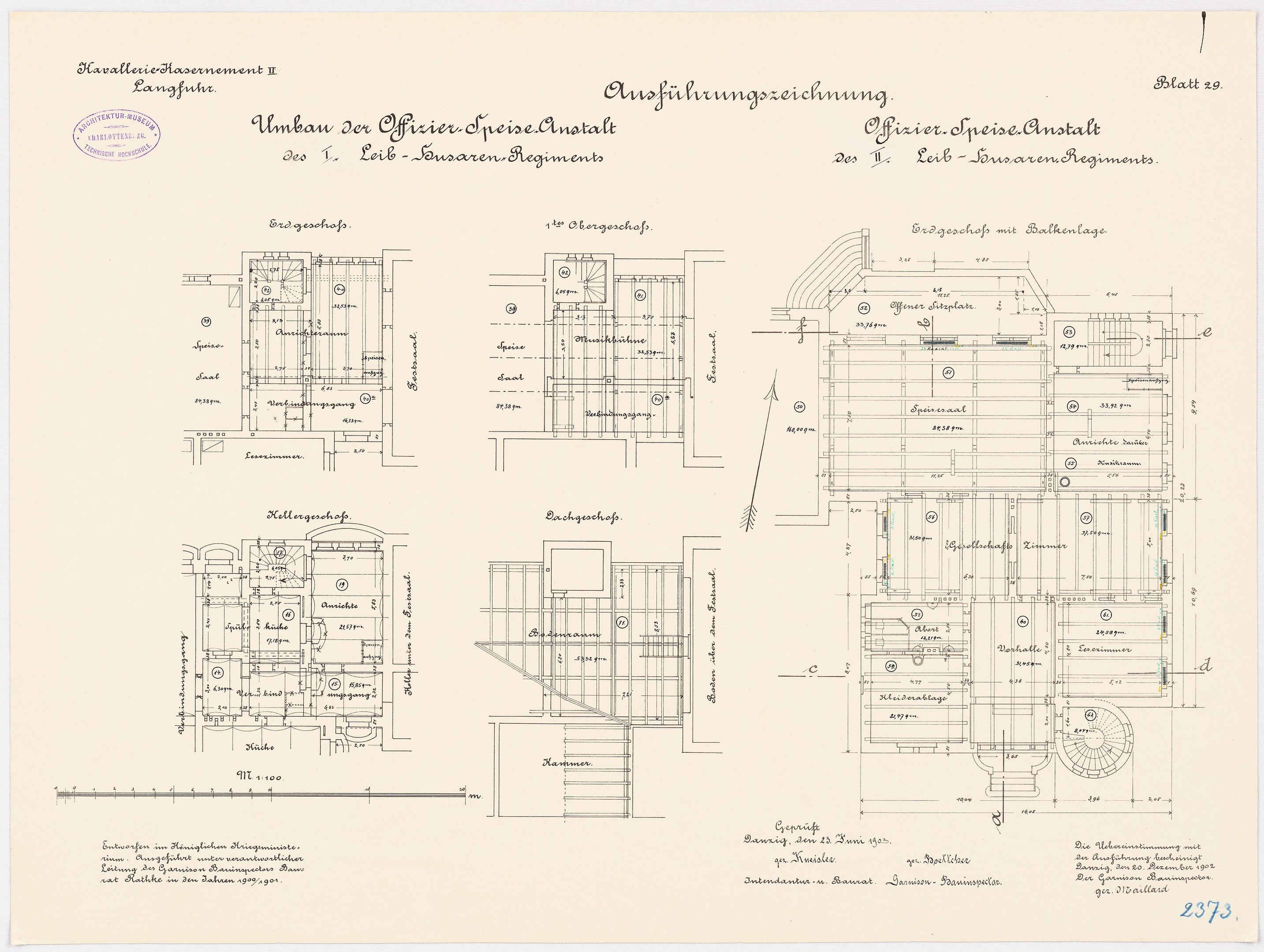 Ein detaillierter architektonischer Grundriss des ehemaligen Bundeskanzleramts in der Bundesrepublik Deutschland, der den Gebäudeaufbau mit Zeichnungen und Text zeigt.